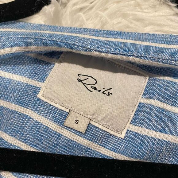 Rails Emma Mini Dress in St. Germain Stripe Blue Small - Picture 8 of 8